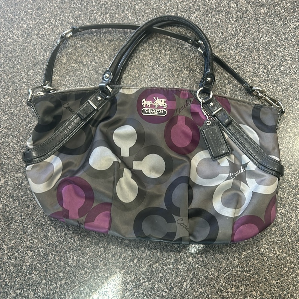 Coach Madison Sophia Sateen Clover Purse